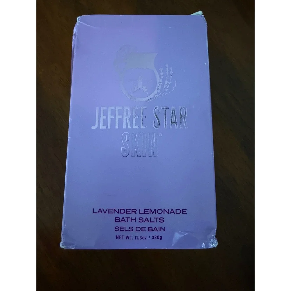 Jeffree Star Skin Lavender Lemonade Bath Salts 11.3oz Glass Jar with Wood Scoop